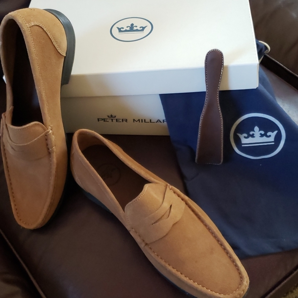 Peter Millar Men's Hyperlight Suede Loafer Size 10
